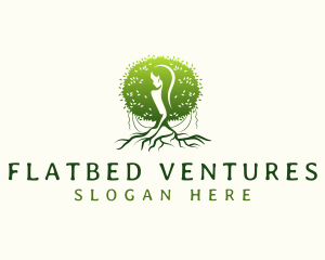 Eco Feminine Tree  logo design