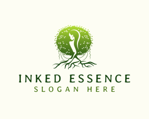 Eco Feminine Tree  logo design