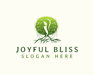 Eco Feminine Tree  logo design