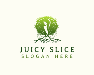 Eco Feminine Tree  logo design