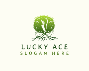 Eco Feminine Tree  logo design