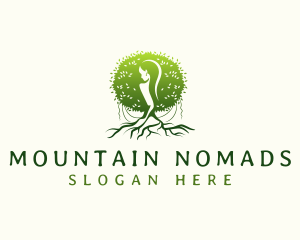 Eco Feminine Tree  logo design