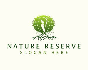 Eco Feminine Tree  logo design