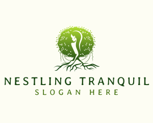 Eco Feminine Tree  logo design