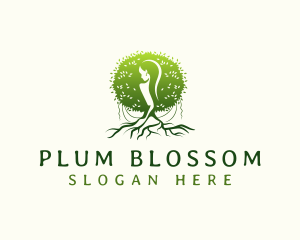 Eco Feminine Tree  logo design