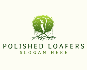 Eco Feminine Tree  logo design