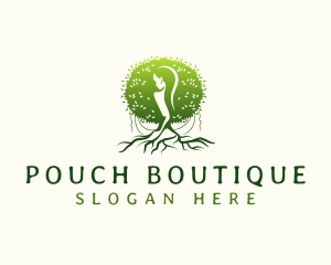 Eco Feminine Tree  logo design