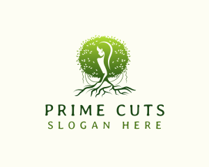 Eco Feminine Tree  logo design