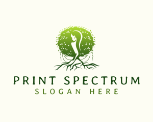 Eco Feminine Tree  logo design