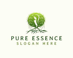 Eco Feminine Tree  logo design