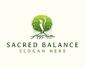 Eco Feminine Tree  logo design