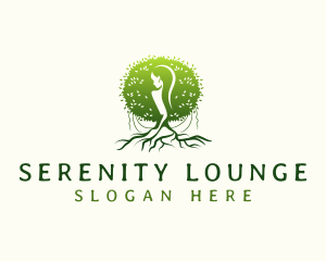 Eco Feminine Tree  logo design