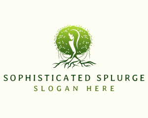 Eco Feminine Tree  logo design