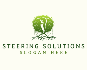 Eco Feminine Tree  logo design