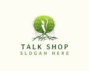 Eco Feminine Tree  logo design