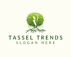 Eco Feminine Tree  logo design