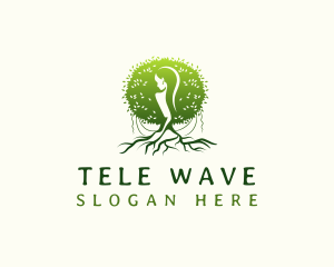 Eco Feminine Tree  logo design