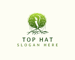 Eco Feminine Tree  logo design