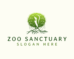 Eco Feminine Tree  logo design