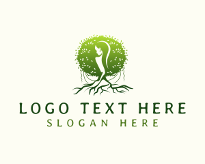 Tree - Eco Feminine Tree logo design
