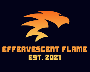 Flaming Tribal Bird logo design