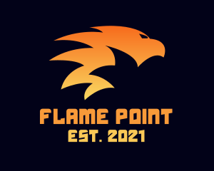 Flaming Tribal Bird logo design