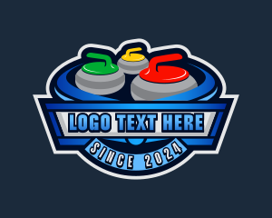 Curling Sport Emblem logo