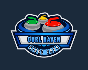 Curling Varsity Team logo design