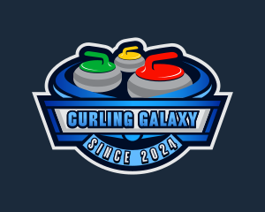 Curling Sport Emblem logo