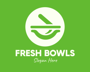 Green Mortar & Pestle logo design