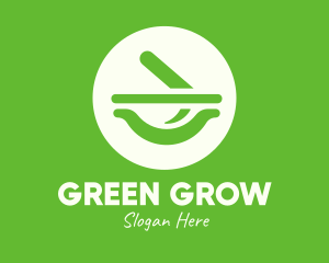 Green Mortar & Pestle logo design