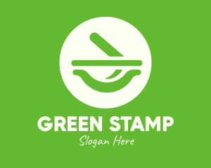 Green Mortar & Pestle logo design