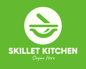 Green Mortar & Pestle logo design