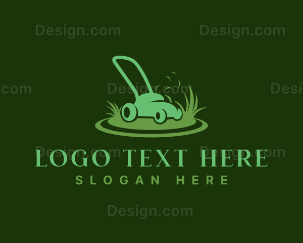 Gardening Lawn Mower Logo