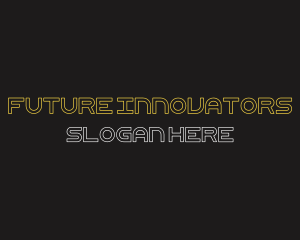 Futuristic Font Text logo design