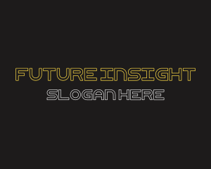 Futuristic Font Text logo design