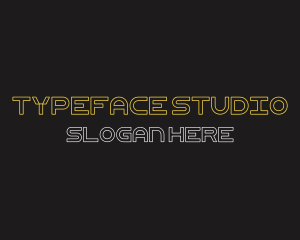 Futuristic Font Text logo