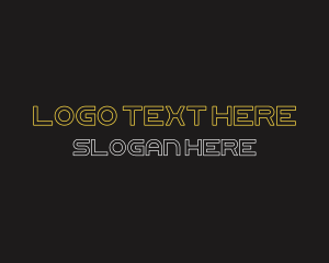 Futuristic Font Text Logo