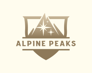 Mountain Peak Sparkle logo design