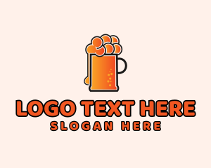 Minimalist Orange Beer logo