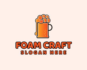 Minimalist Orange Beer logo design