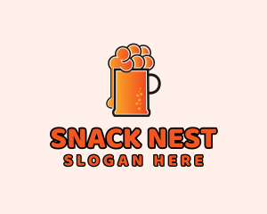 Minimalist Orange Beer logo design