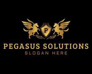 Premium Pegasus Crest logo design