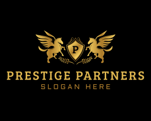 Premium Pegasus Crest logo