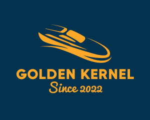 Golden Yacht Sail Boat  logo design