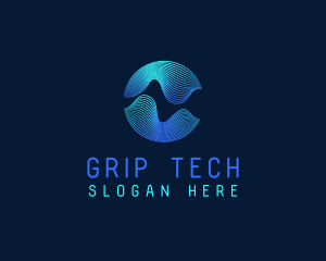 Digital Tech Waves  logo design