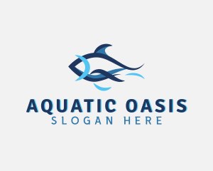 Aquatic Fish Aquarium logo design