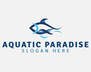 Aquatic Fish Aquarium logo design