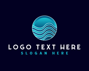 Abstract Ocean Wave logo