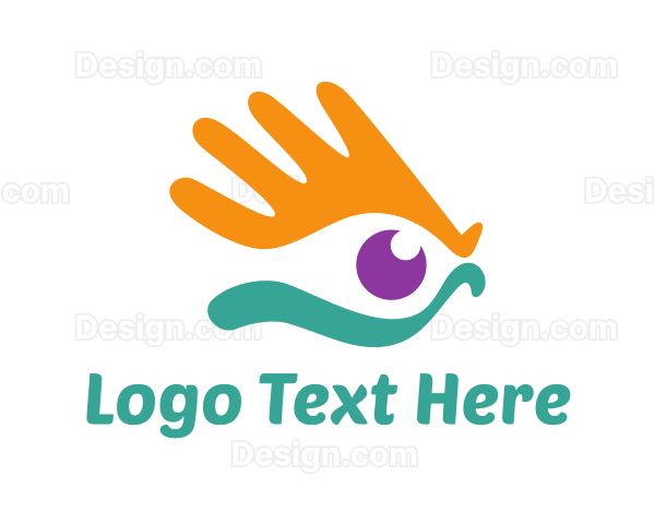 Hand Rooster Eye Logo